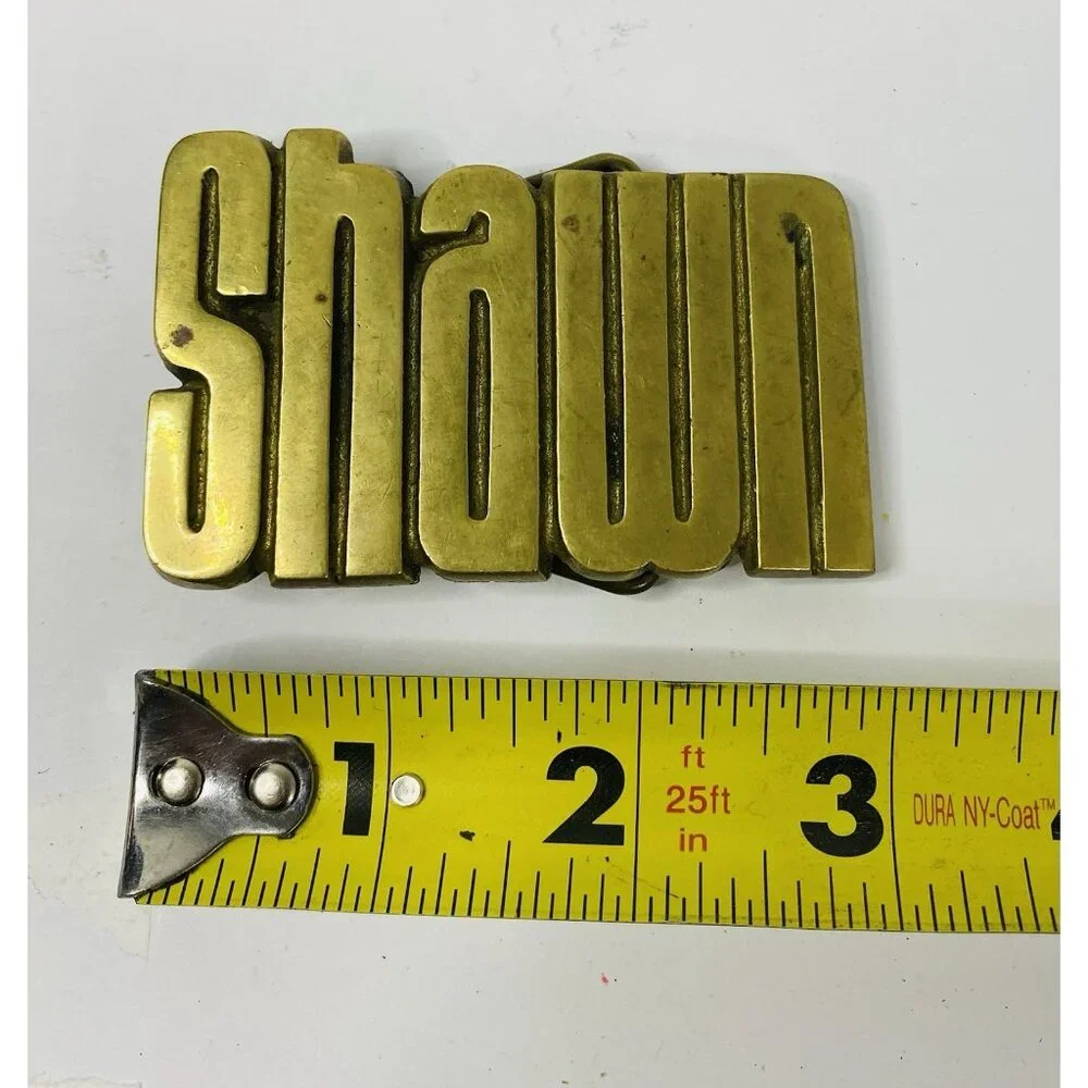 Custom Name SHAWN Cutout Vintage Solid Brass Baron Buckles Belt‎ Buckle